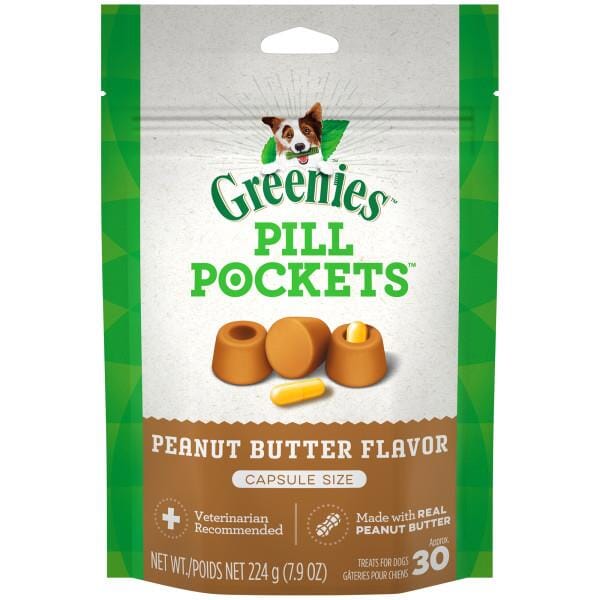 Greenies Pill Pockets for Dogs Peanut Butter Capsule - 7.9 oz - 30 Count  