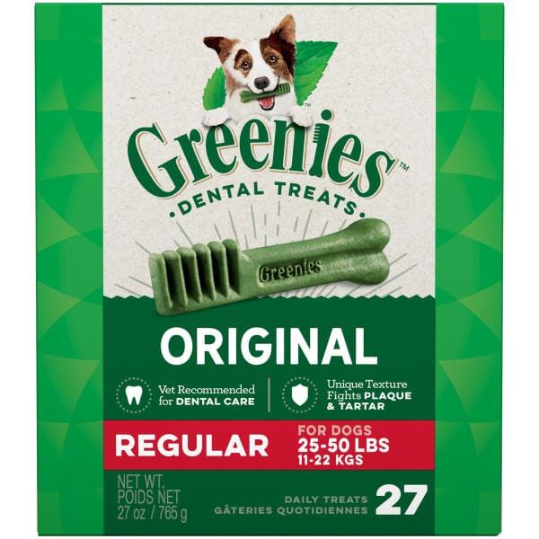 Greenies Regular Tub Treat Pack Dental Dog Treats - 27 oz - 27 Count  