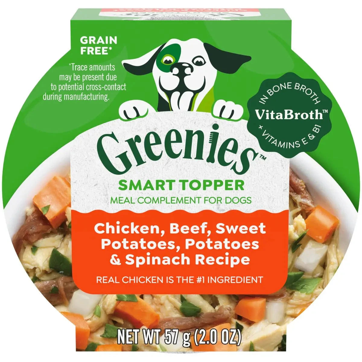 Greenies Smart Topper Wet Mix-In Chicken Beef and Sweet Potato Wet Dog Food Topper Trays - 2 Oz - 10 Pack Default Title