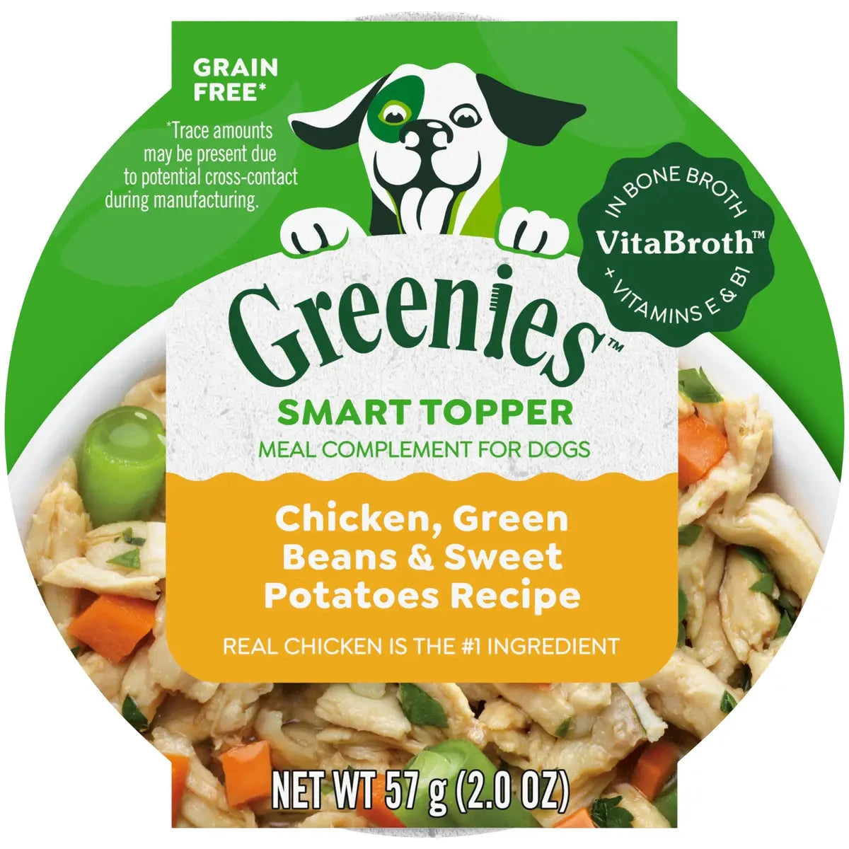 Greenies Smart Topper Wet Mix-In Chicken Green Beans and Sweet Potato Dog Food Topper Trays - 2 Oz - 10 Pack Default Title