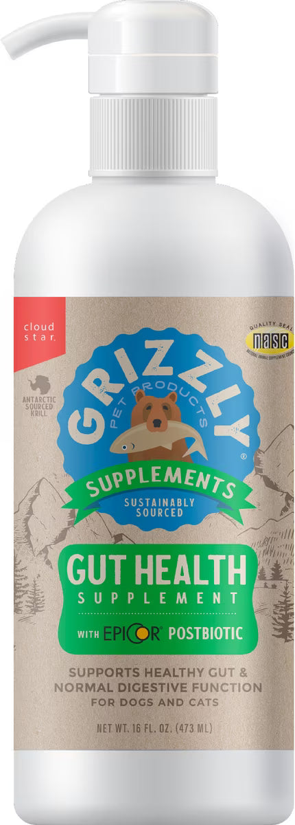 Grizzly Gut Health Liquid Health Supplement for Dogs - 16-fl oz