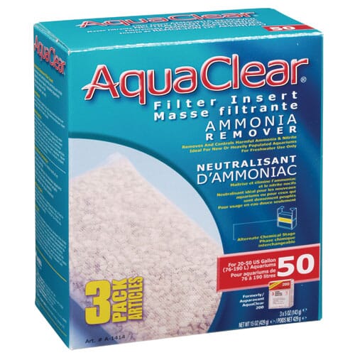 Hagen Ammonia Remover Filter Insert for AquaClear 50/200 - 3 pk