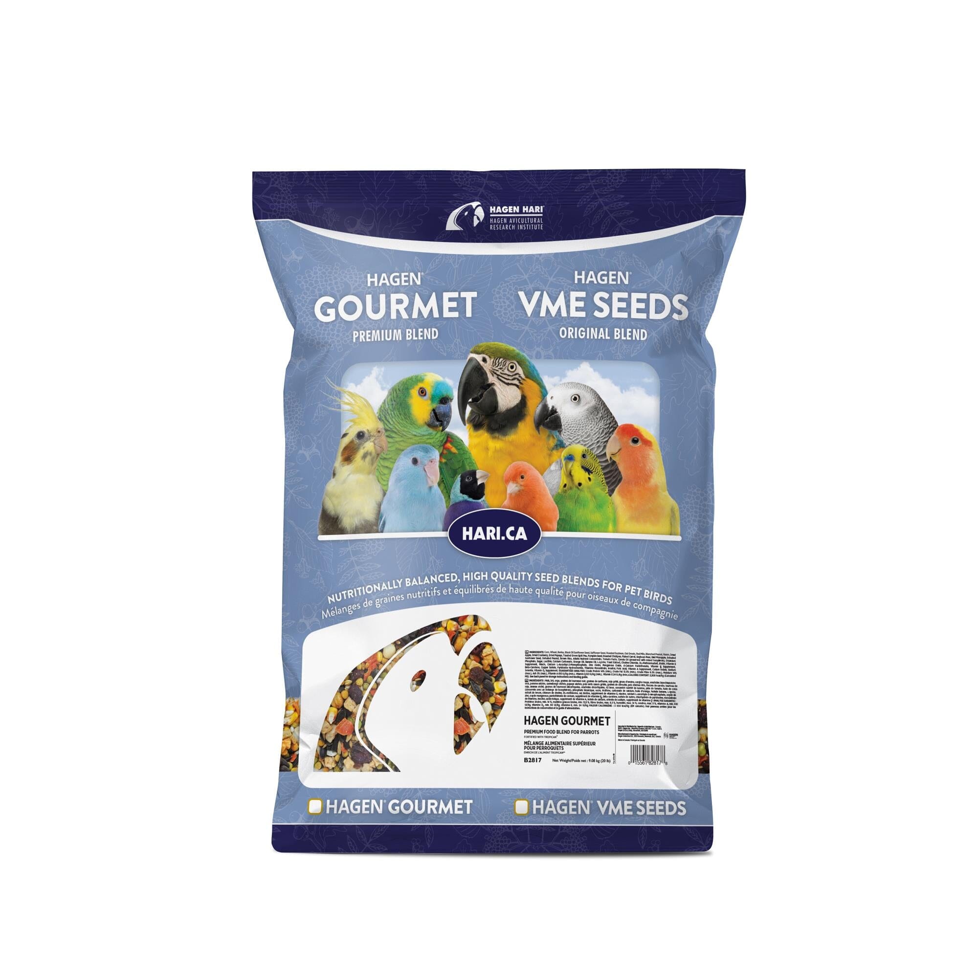 Hagen Hari Gourmet Premium Seed Blend for Parrots Bird Food 20 Pounds