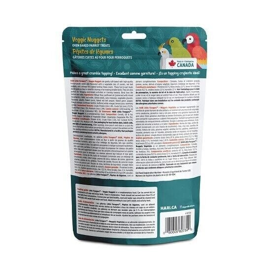 Hagen Hari Little Foragers Veggie Nuggets Oven Baked Parrot Bird Treats - 1.2 Lbs