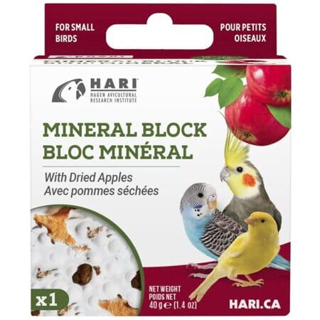 Hagen Hari Mineral Block Dried Apples Calcium Supplement Bird Treat - 1.4 Oz Default Title