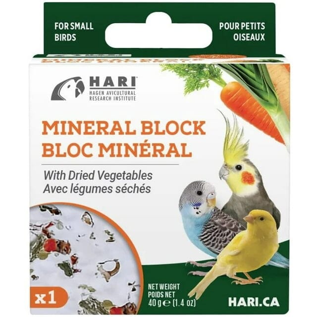 Hagen Hari Mineral Block Dried Vegetables Calcium Supplement Bird Treat - 1.4 Oz Default Title