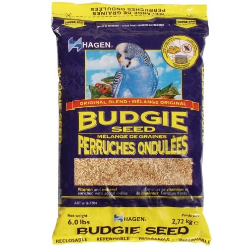 Hagen Hari Parakeet and Budgie Staple Vitamin Seed Mix Premium Blend Bird Food 6 Pounds