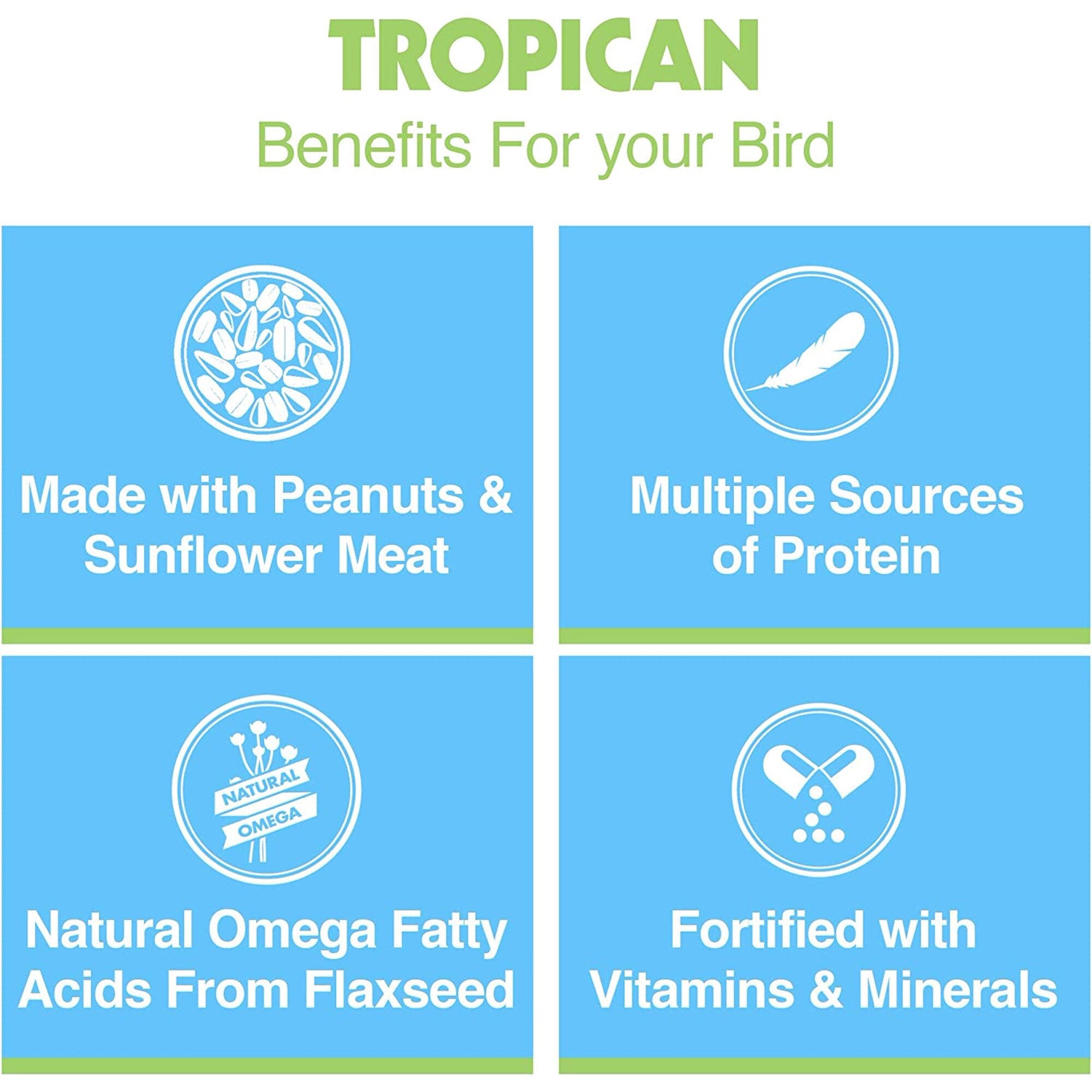 Hagen Hari Tropican Lifetime Formula Maintenance Sticks Peanuts and Sunflower Parrot Bird Food