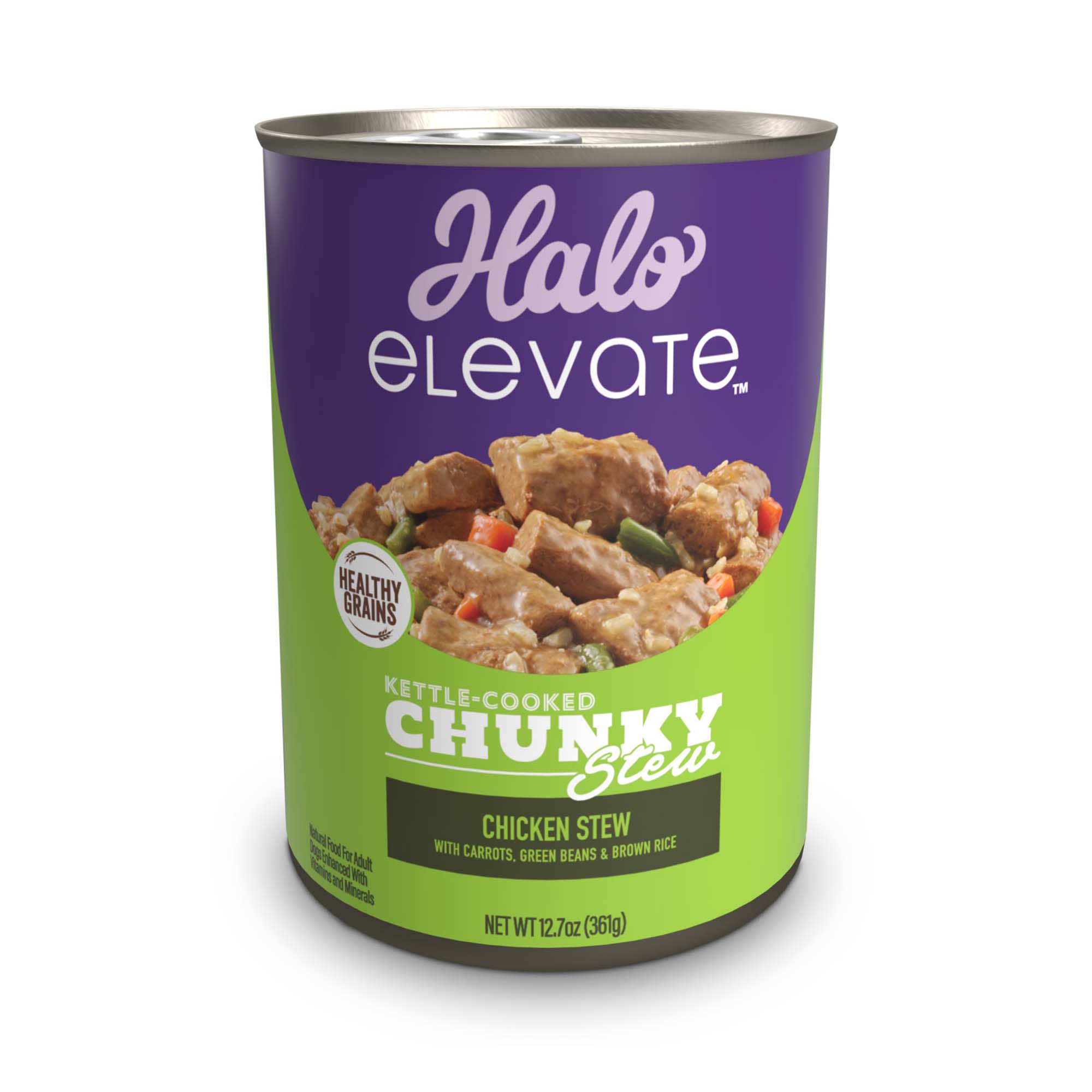 Halo Pets Elevate Grain-Free Chicken and Gravy Stew Canned Dog Food - 12.7 Oz - Case of 6