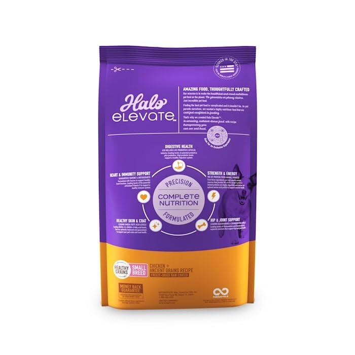 Halo Pets Elevate Healthy Grains Chicken Recipe Small-Breed Dry Dog Food - 3.5 Lbs  