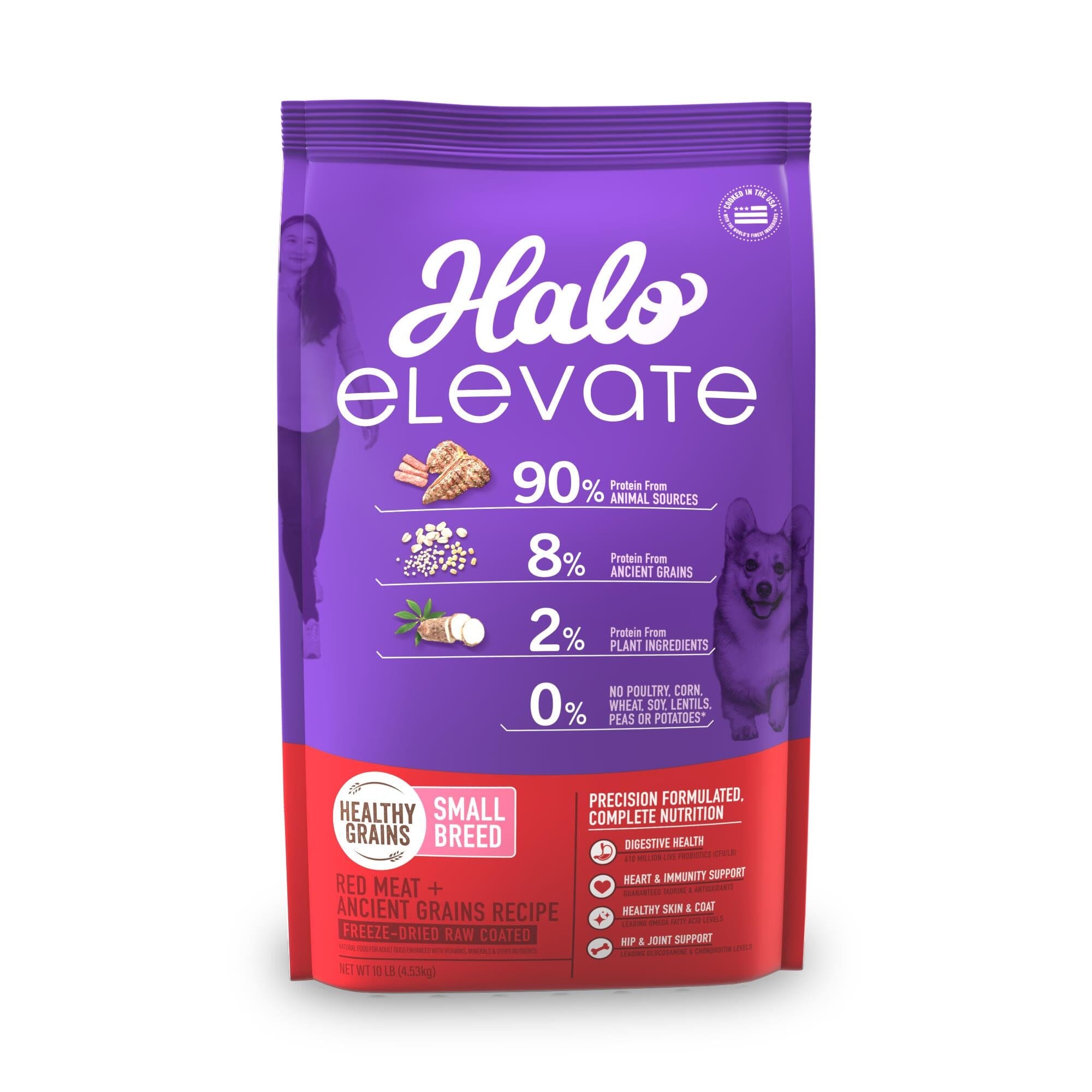 Halo Pets Elevate Healthy Grains Red Meat Recipe Small-Breed Dry Dog Food - 10 Lbs  