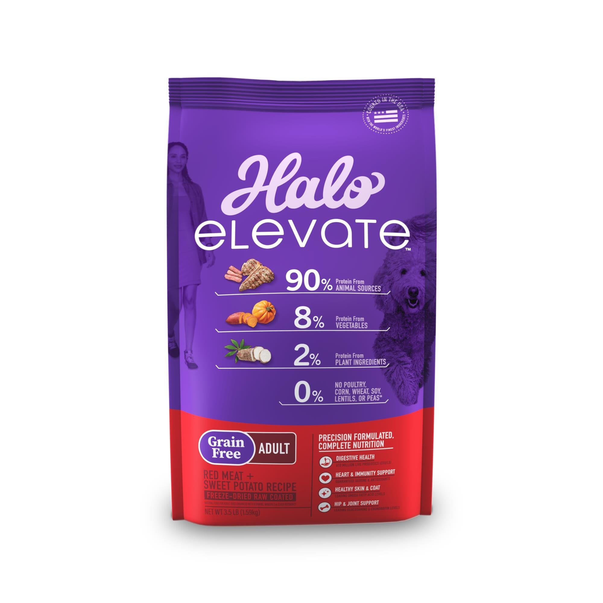 Halo Pets Elevate Red Meat Recipe Dry Dog Food - 3.5 Lbs  