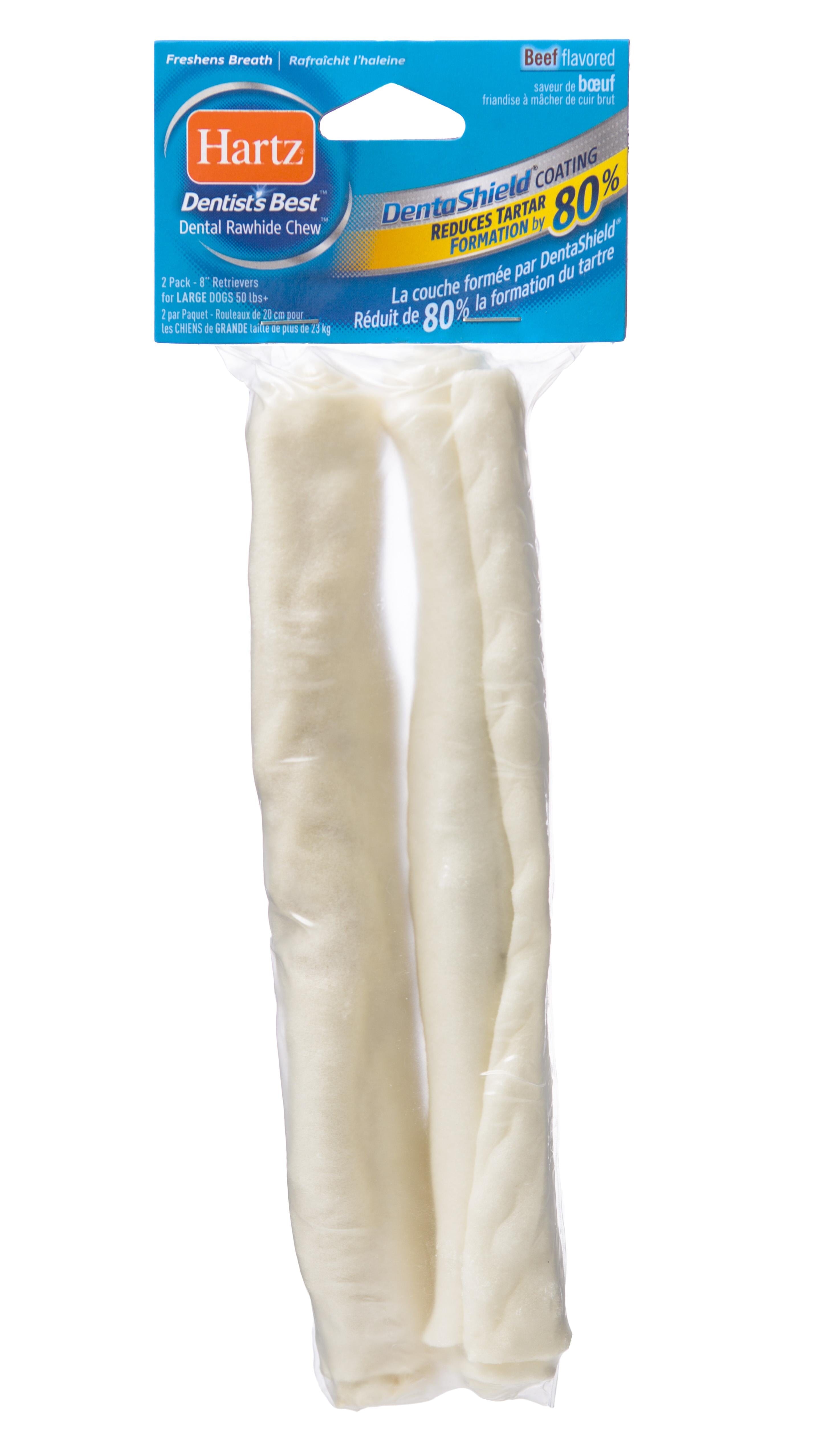 Hartz Mountain Dentist's Best Rawhide Retriever Natural Dog Chews - 8