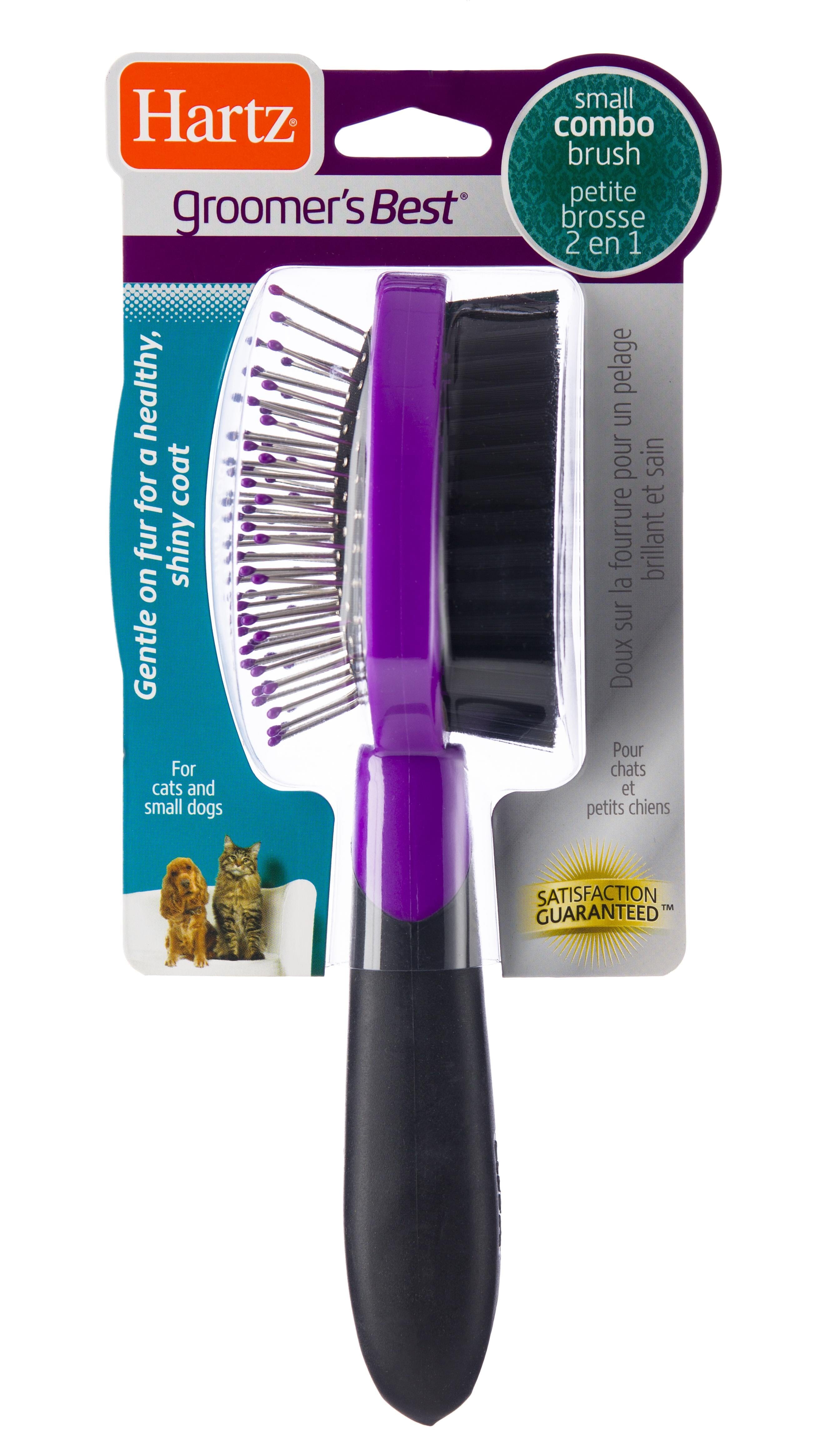 Hartz Mountain Groomer's Best Dual-Sided Combo Grooming Cat Brush  