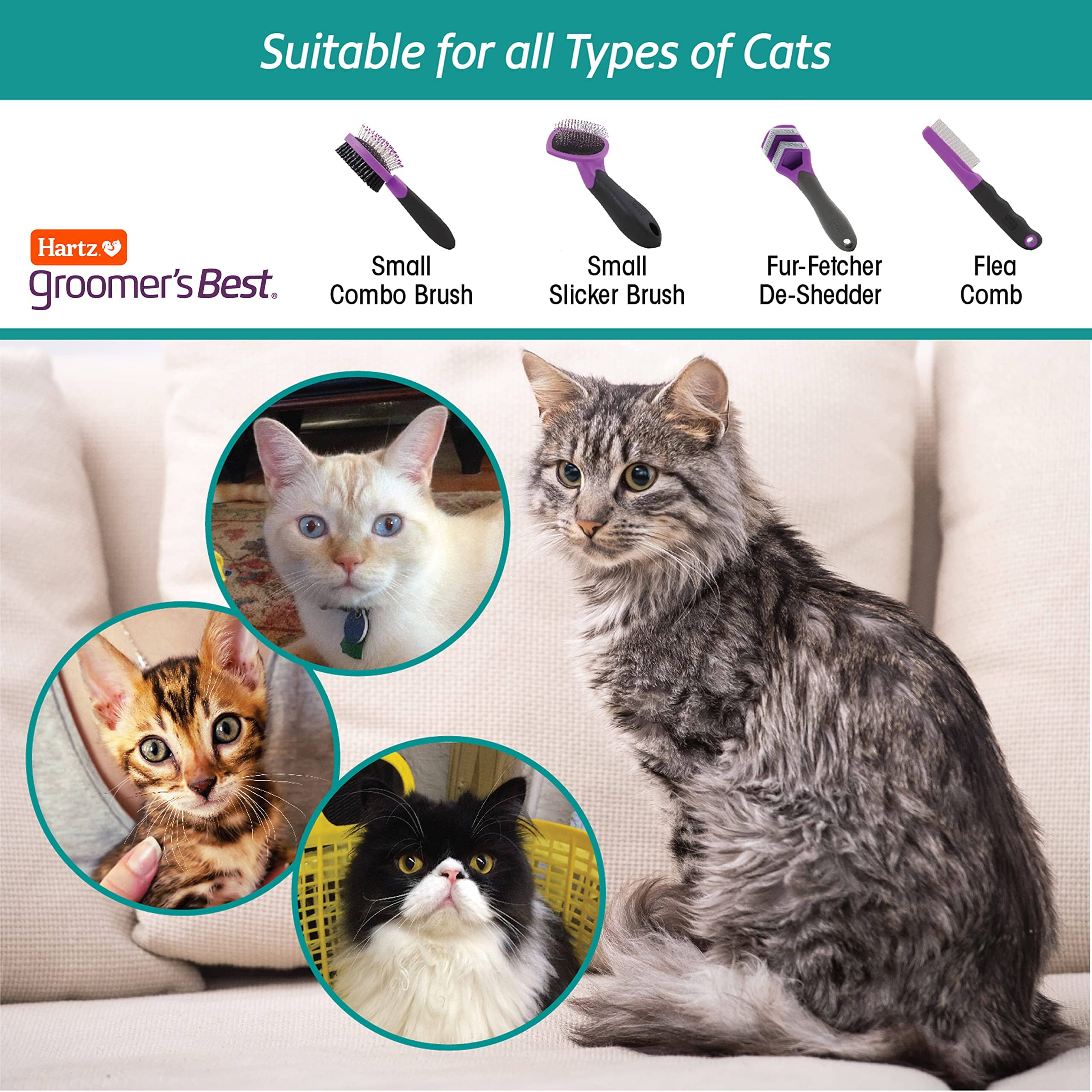 Hartz Mountain Groomer's Best Slicker Cat Brush  