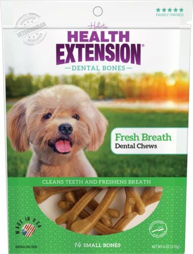 Health Extension Fresh Breathe Bones Dental Dog Chews - Small - 14 Pack  