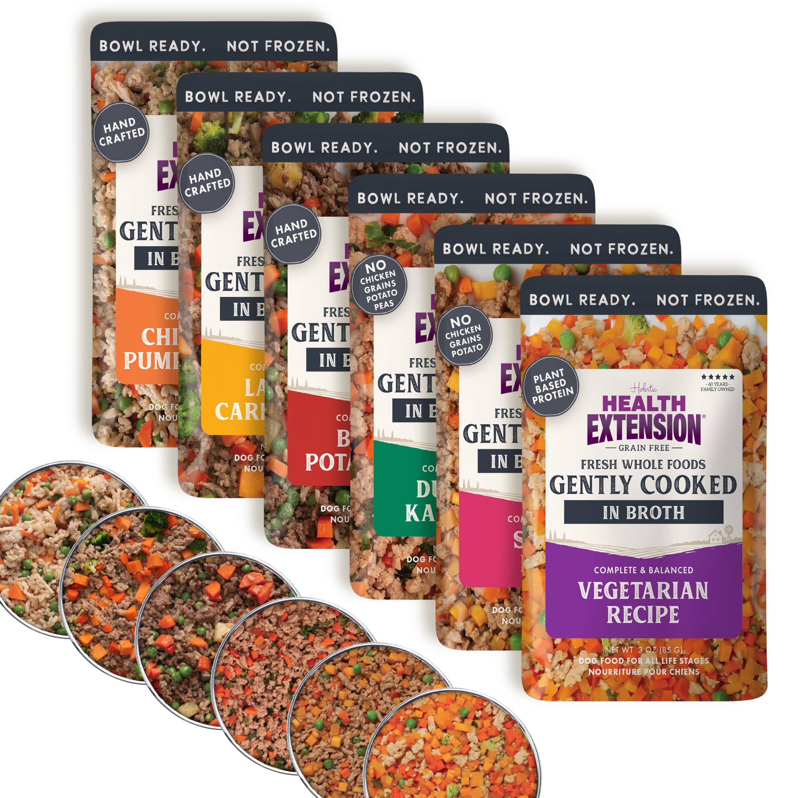 Health Extension Gently Cooked Wet Dog Food Pouch - Variety Pack - 3 Oz - 10 Pack - Case of 2 Default Title