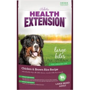 Health Extension Large Bites Chicken and Brown Rice Large and Giant Breed Dry Dog Food - 15 Lbs