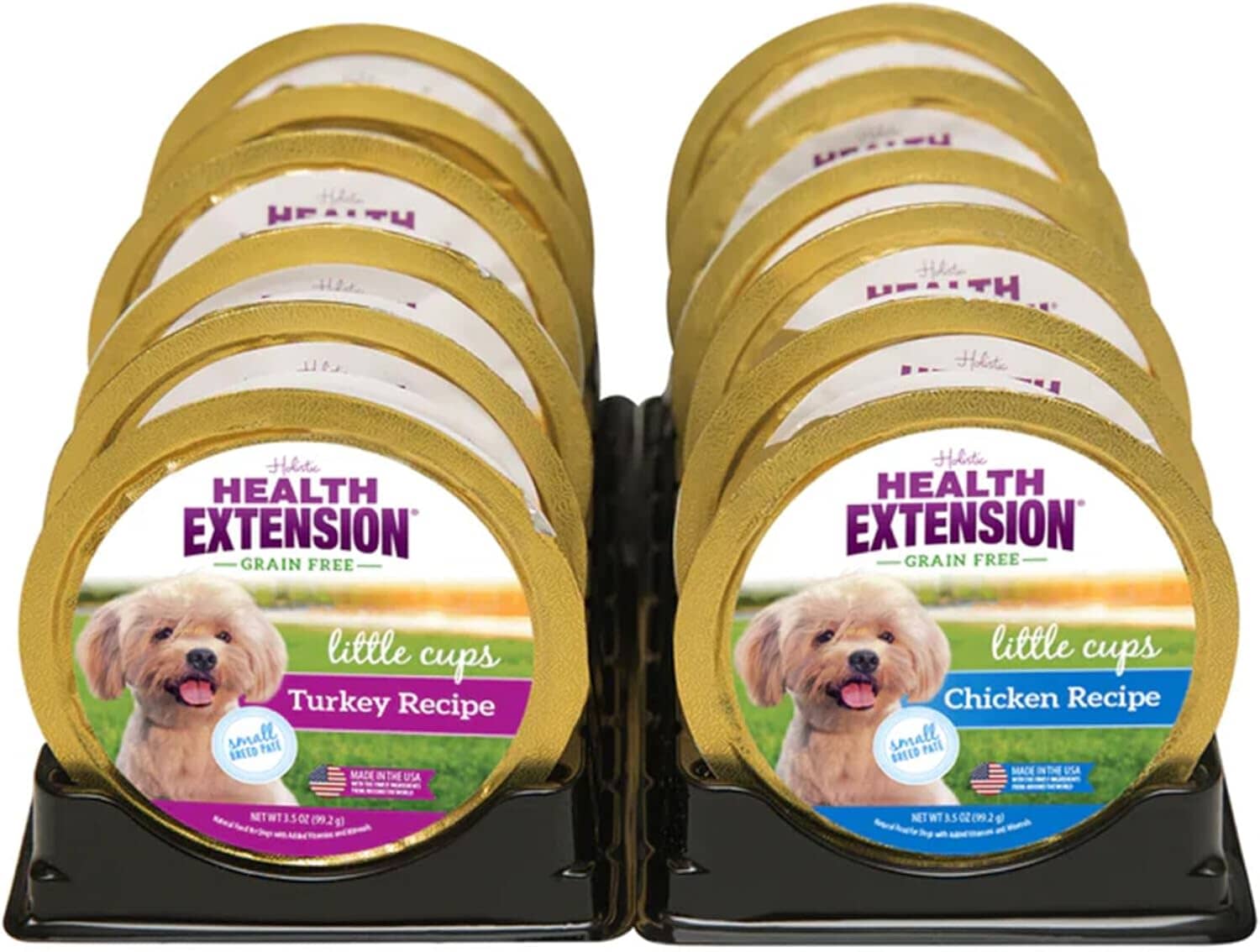 Health Extension Little Cups Grain-Free Chicken and Turkey Puppy Wet Dog Food Trays - 3.5 Oz - Case of 12