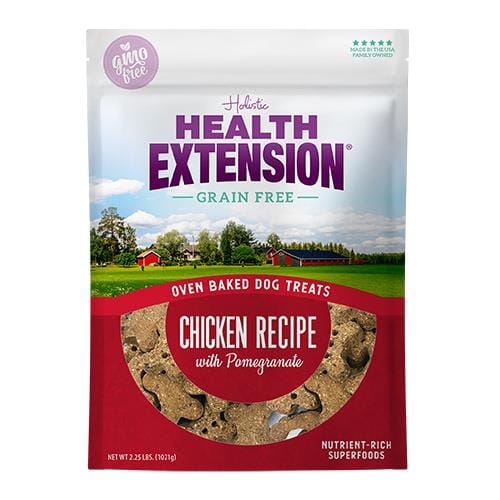 Health Extension Oven Baked Dog Treats Chicken with Pomegranate  