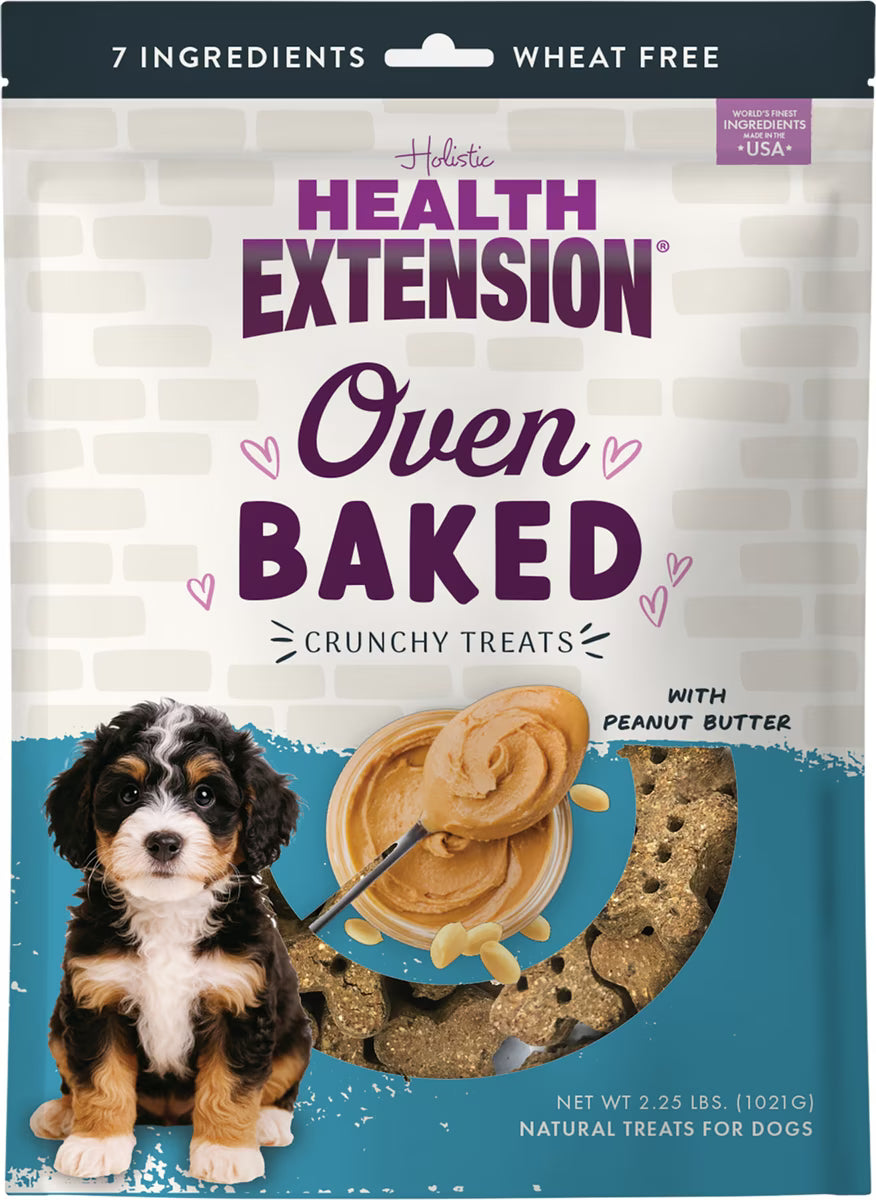 Health Extension Oven Baked Dog Treats Peanut Butter Recipe with Banana
