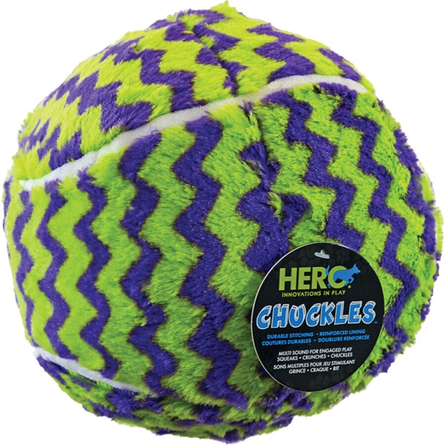 Hero Chuckles Multi-Sound Squeaker Ball Dog Toy