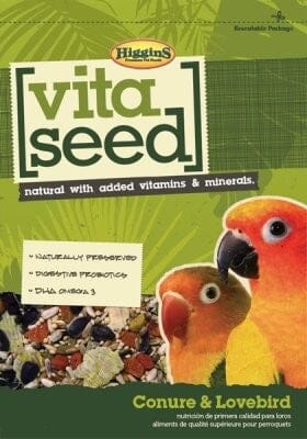 Higgins Nederlands Vita Seed Conure and Lovebird Bird Food - 25 Lbs