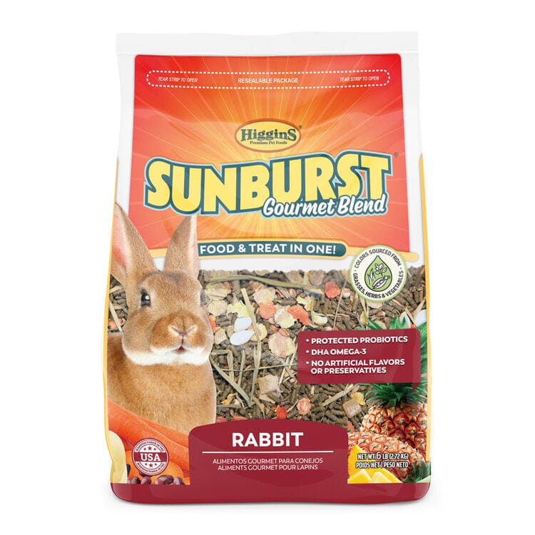 Higgins Sunburst Gourmet Diet Rabbit Pellets Small Animal Food - 50 Lbs