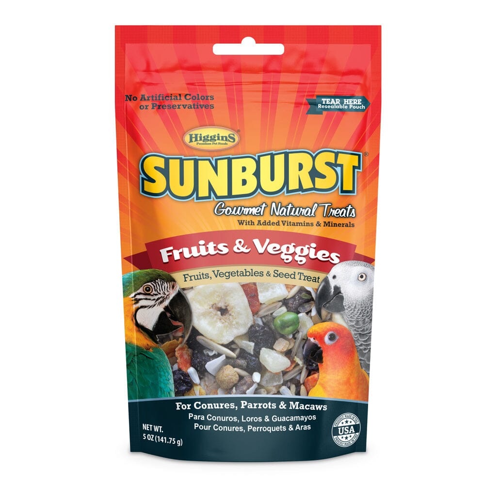 Higgins Sunburst Gourmet Large Fruit & Veggie Bird Treats - 20 Lbs