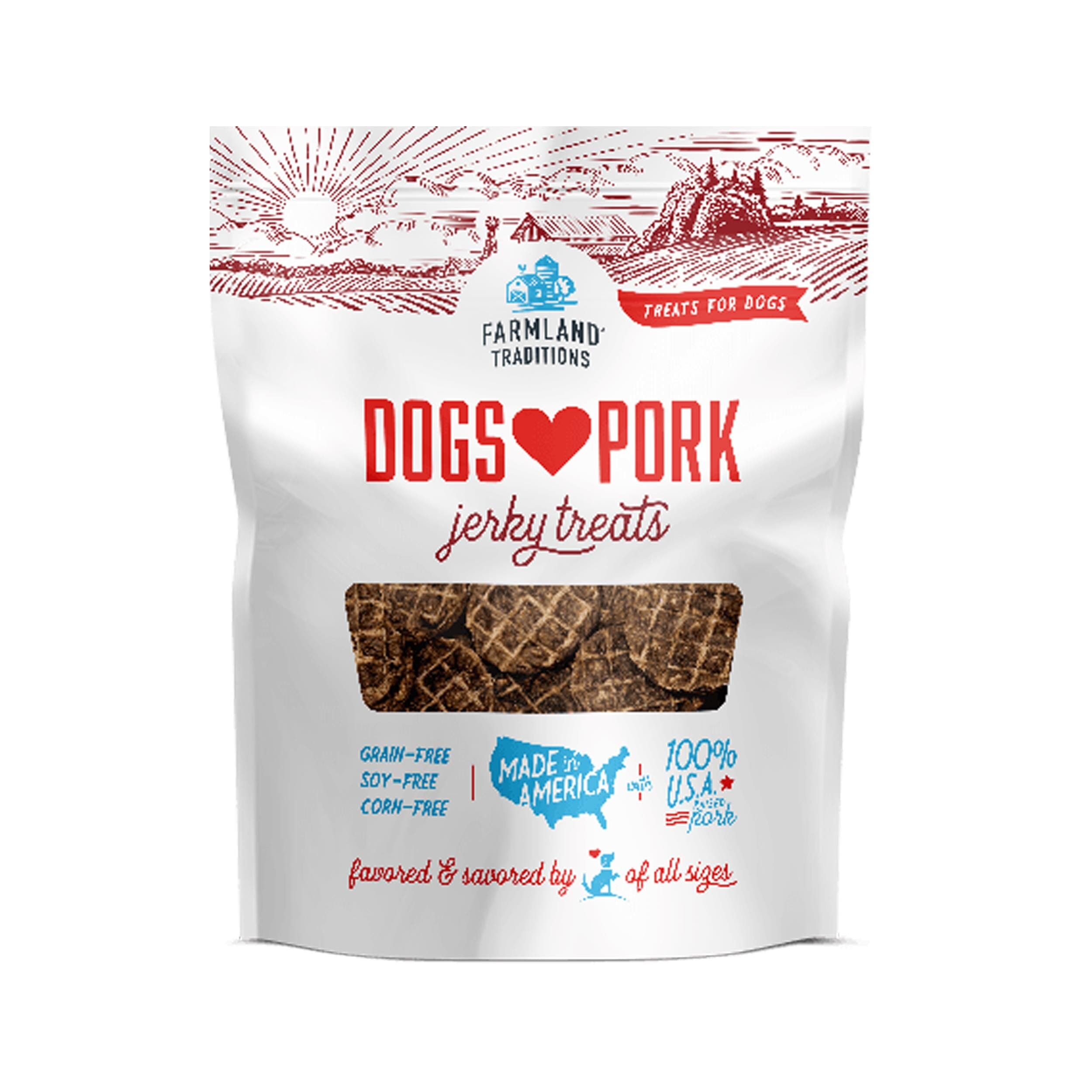 Hillside Farms Farmland Traditions Dogs Love Pork Jerky Dog Treats - 13.5 Oz  