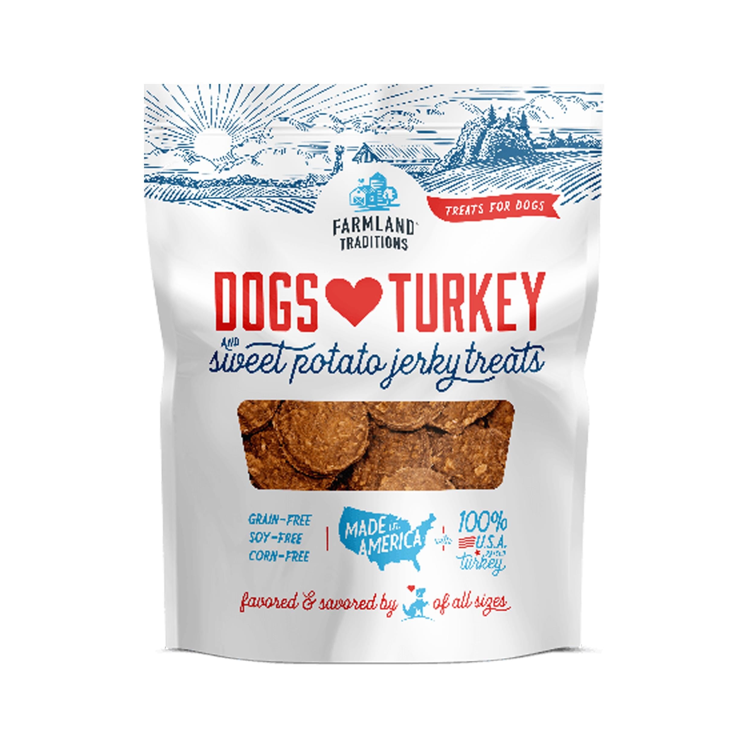 Hillside Farms Farmland Traditions Hillside Farms Dogs Love Turkey and Sweet Potato Jerky Dog Treats - 16 Oz  