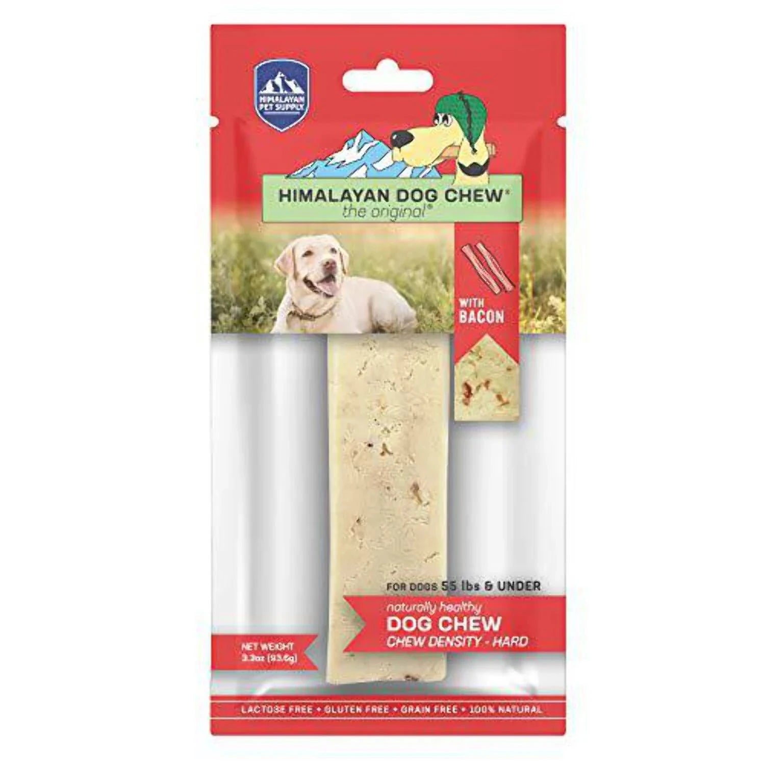 Himalayan Dog Chew Bacon Large Natural Dog Chews - 3.3 oz Bag (for dogs 55 lbs & under)