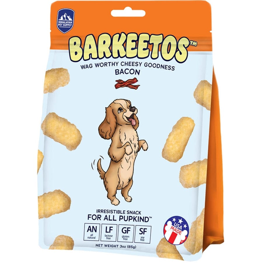 Himalayan Dog Chew Barkeetos High-Protein Grain-Free Bacon Flavored Crunchy Dog Treats - 3 Oz