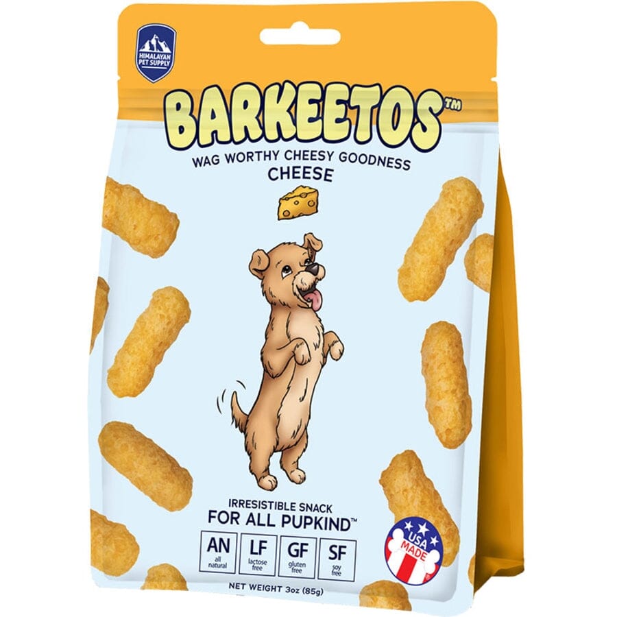 Himalayan Dog Chew Barkeetos High-Protein Grain-Free Cheese Flavored Crunchy Dog Treats - 3 Oz