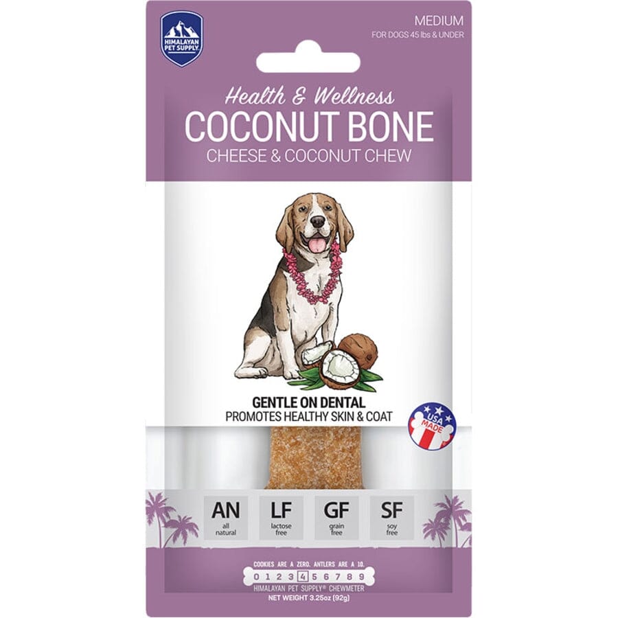 Himalayan Dog Chew Cheese and Coconut Flavored Bone Dog Chews - Medium - 3.25 Oz