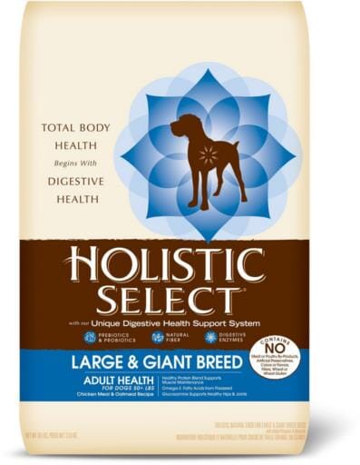 Holistic Select Natural Adult Health Large & Giant Breed Chicken Meal and Oatmeal Dry Dog Food  