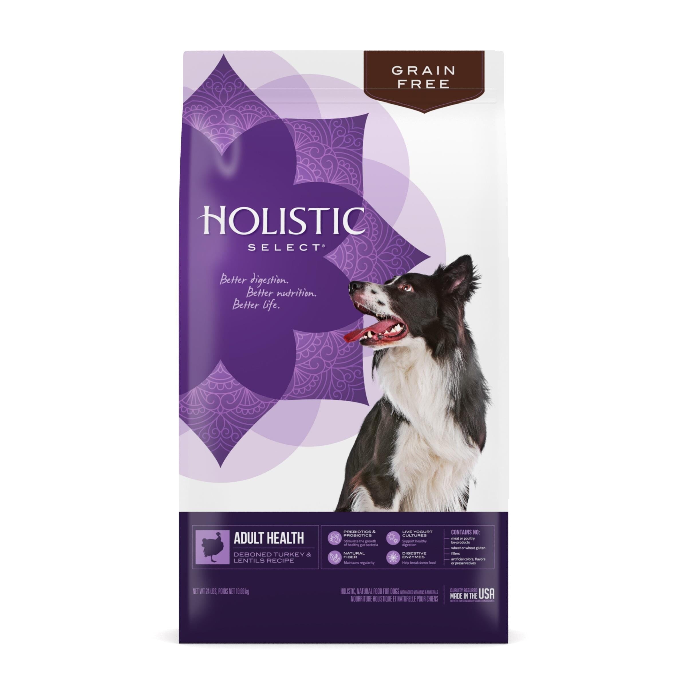 Holistic Select Natural Grain Free Adult Health Deboned Turkey and Lentils Dry Dog Food  