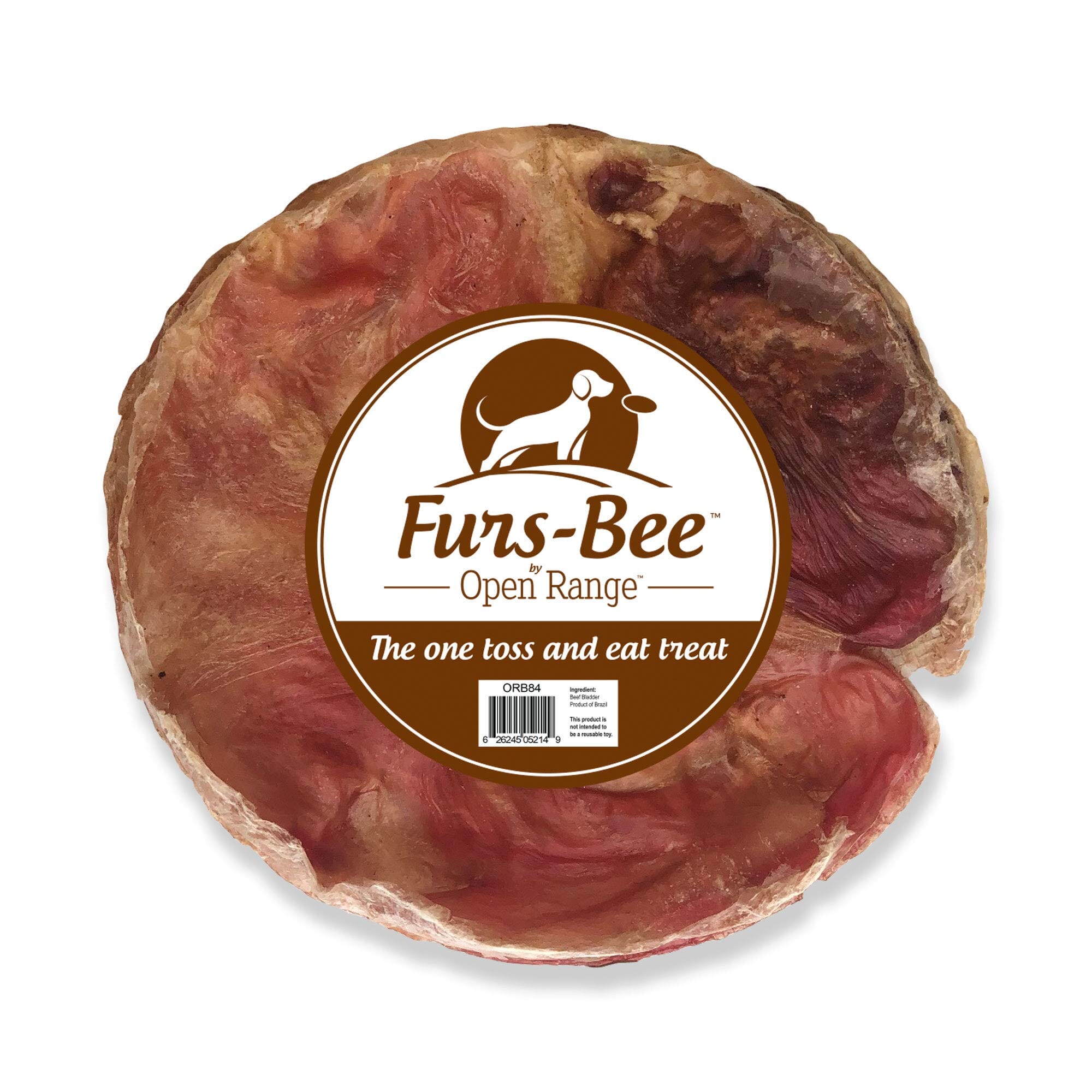 Home Range Furs-Bee Beef Bladder Disc Natural Dog Chews - Case of 15  