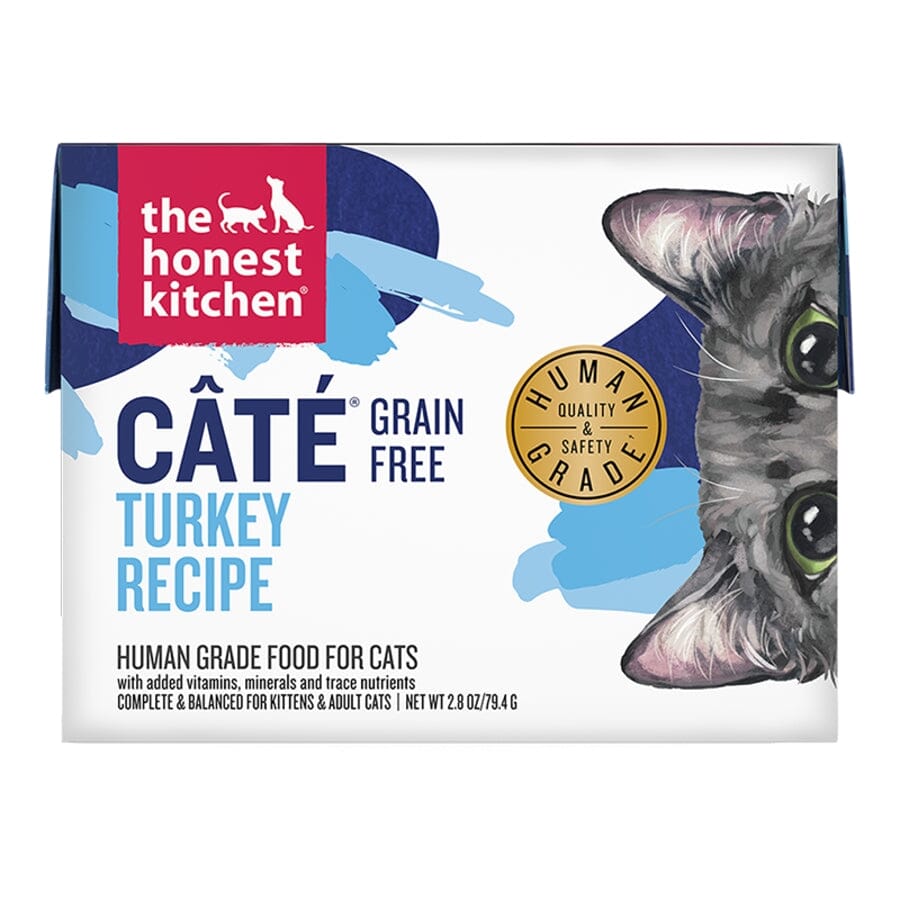 Honest Kitchen Cate Grain-Free Turkey Pate Wet Cat Food Pouch - 2.8 Oz - Case of 12