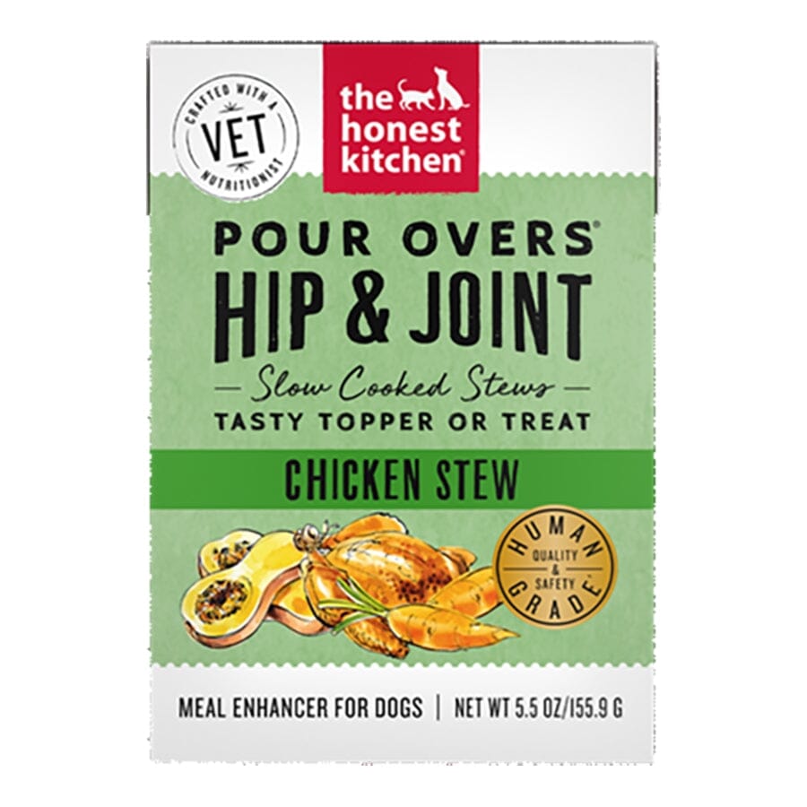 Honest Kitchen Grain-Free Pour Overs Joint Mobility Chicken Stew Wet Dog Food Topper - 5.5 Oz - Case of 12