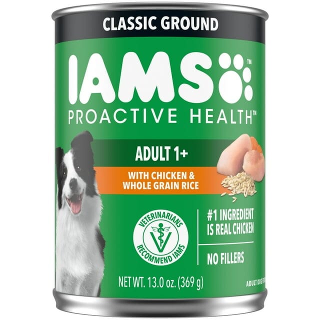 IAMS ProActive Health Ground Dinner Chicken and Whole Grain Rice Pate Adult Canned Dog Food - 13.2 Oz - Case of 12 Default Title