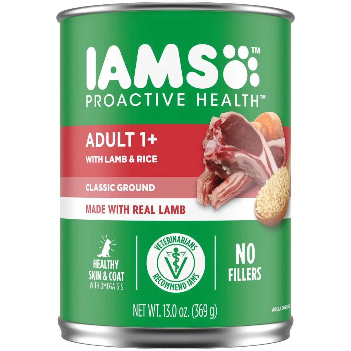 IAMS ProActive Health Ground Dinner Lamb and Rice Adult Canned Dog Food - 13.2 Oz - Case of 12 Default Title