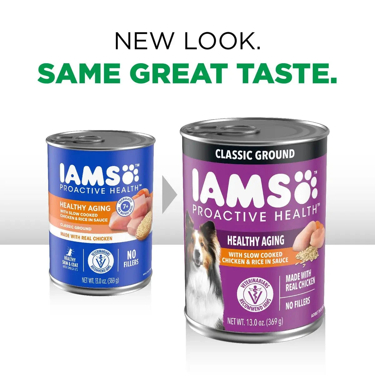 IAMS ProActive Health Slow Cooked Chicken and Rice Pate Senior Canned Dog Food - 13 Oz - Case of 12