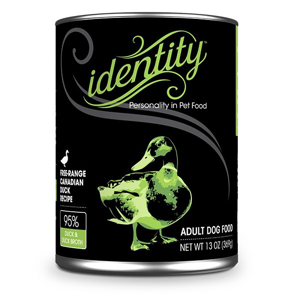 Identity 95% Cage-Free Canadian Duck Canned Dog Food - 13 Oz - Case of 12