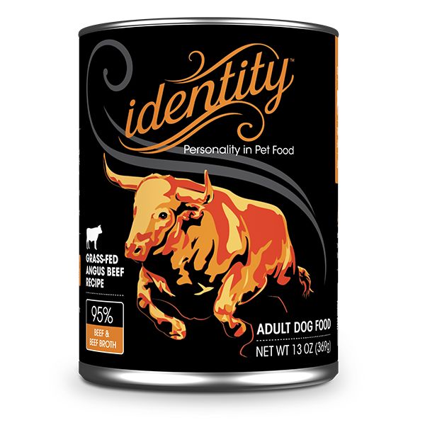 Identity 95% Grass-Fed Angus Beef Canned Dog Food - 13 Oz - Case of 12