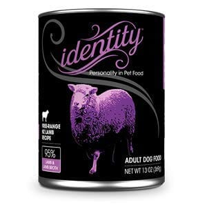Identity 95% Range-Free New Zealand Lamb Canned Dog Food - 13 Oz - Case of 12