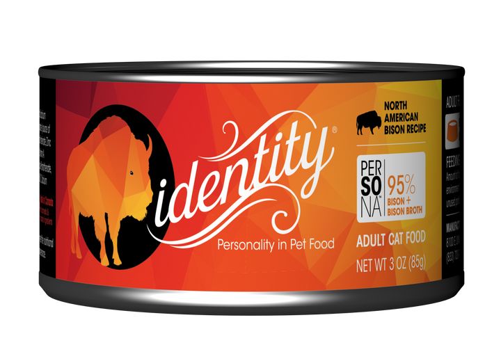 Identity Persona Free-Range North American Bison Adult Canned Cat Food - 3 Oz - Case of 24