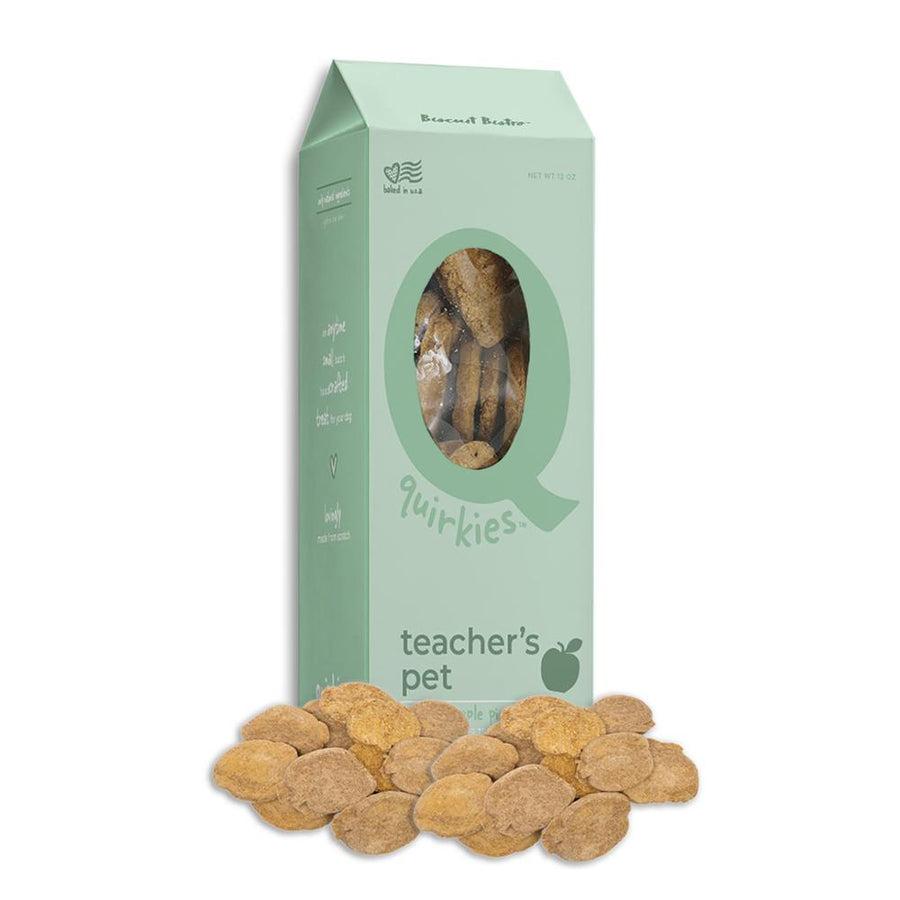 Petknowledgy Quirkies Teacher's Pet Apple Pie Crunchy Dog Treats - 12 Oz - Case of 6