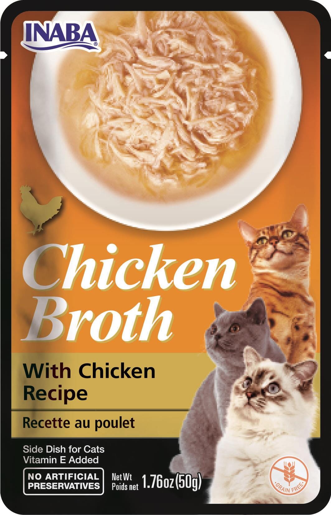 Inaba Chicken Broth Side Dish for Cats Cat Treats - Chicken - 1.76 Oz - 6 Pack  