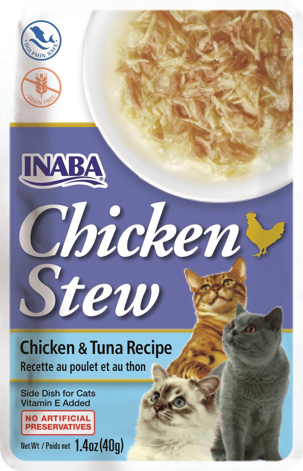 Inaba Chicken Stew Side Dish for Cats Cat Treats - Chicken and Tuna - 1.4 Oz - 6 Pack  